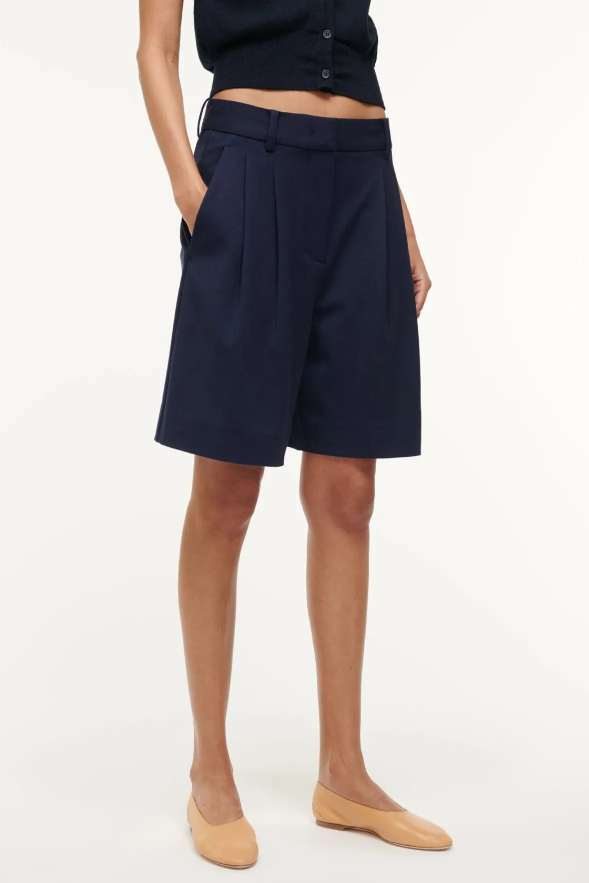 Essentials|Spring Suiting<STAUD LONG LUISA SHORT NAVY