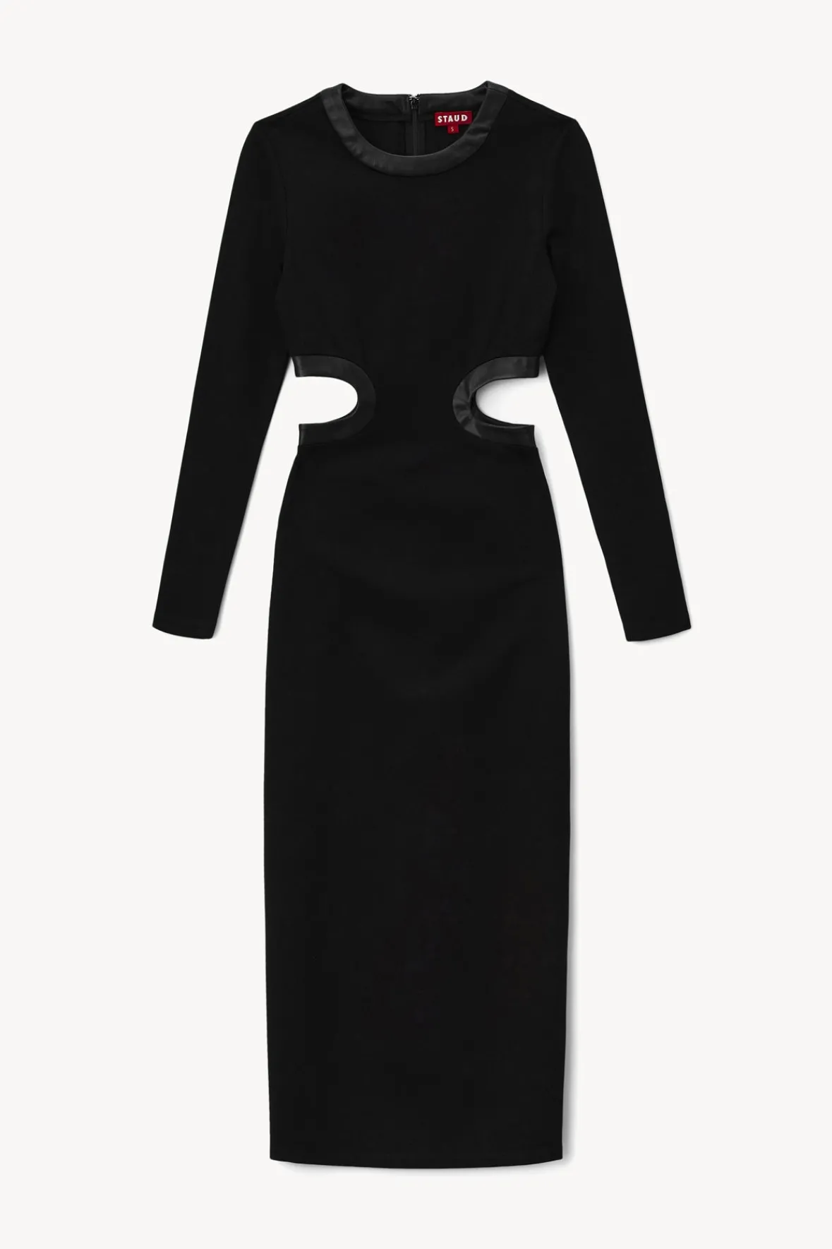 Dresses<STAUD LONG SLEEVE DOLCE DRESS BLACK