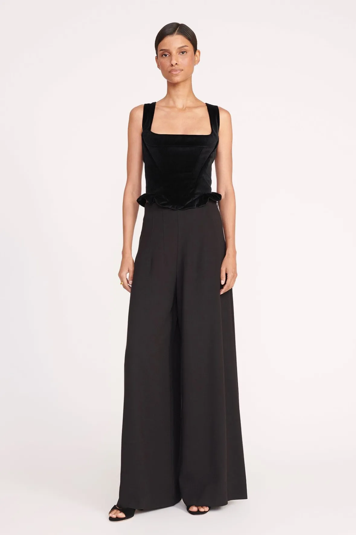 Tops<STAUD LORELAI TOP BLACK