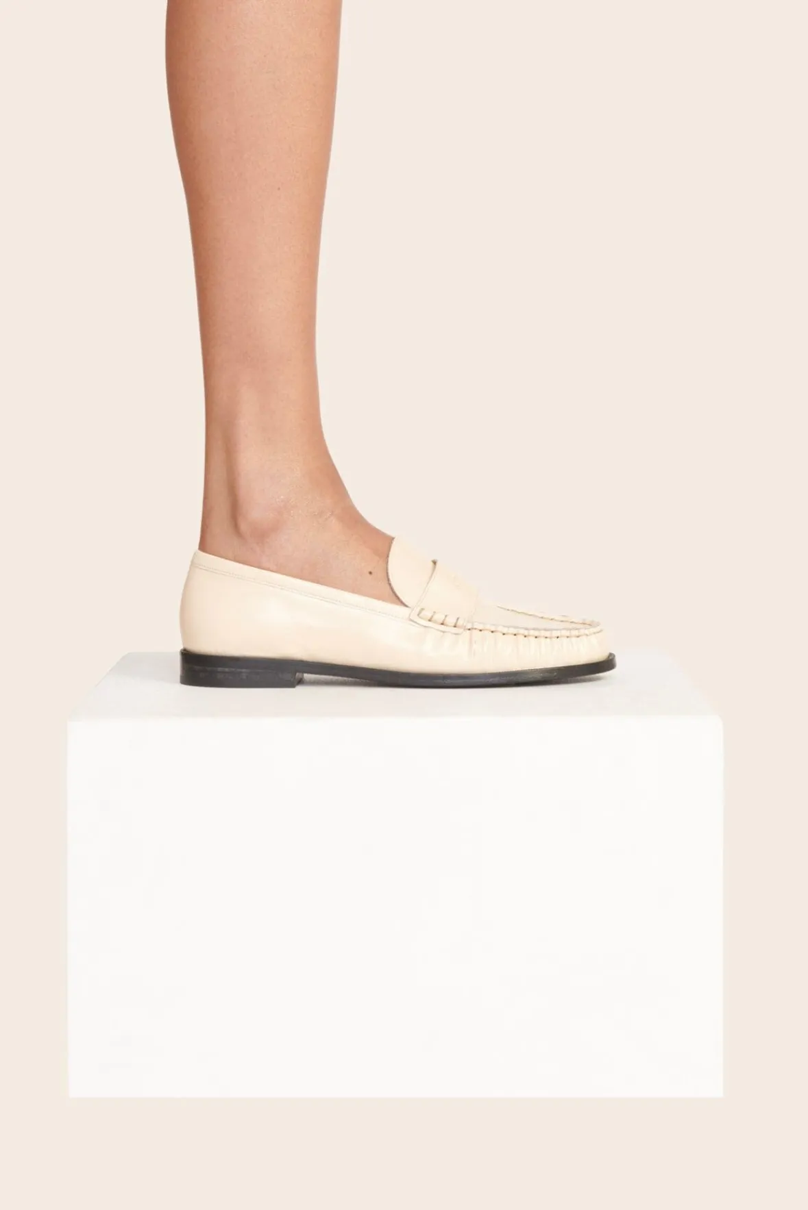 Mules & Flats<STAUD LOULOU LOAFER CREAM