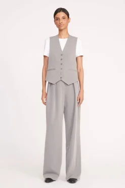 Essentials|Pants & Shorts<STAUD LUISA PANT HEATHER GREY SUITING HEATHERGREY
