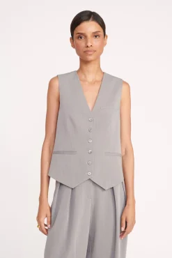 Essentials|Pants & Shorts<STAUD LUISA PANT HEATHER GREY SUITING HEATHERGREY