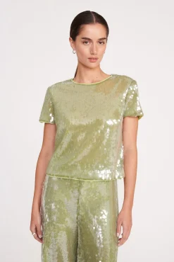 Pants & Shorts<STAUD LUKE PANT  GARDEN MOSS SEQUINS GARDENMOSSSEQUINS
