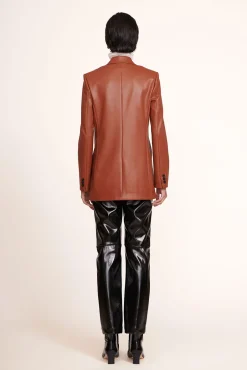 Outerwear & Jackets<STAUD MADDEN BLAZER  WHISKEY VEGAN LEATHER WHISKEYVEGANLEATHER