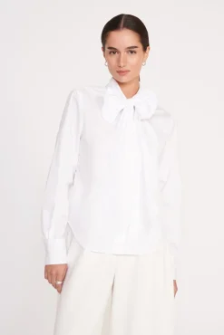 Tops|Poplin Shop<STAUD MARYN TOP WHITE