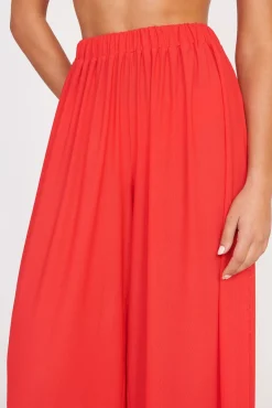 Cover-Ups<STAUD MARZA COVERUP PANT  RED ROSE REDROSE