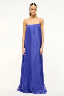The Evening Edit|Dresses<STAUD MAXI DELFINA DRESS VIOLET