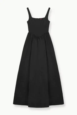 Dresses<STAUD MAXI LANDSCAPE DRESS BLACK