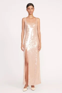 Dresses<STAUD MAXI LE SABLE DRESS   BEIGE