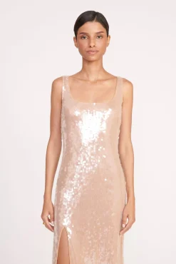 Dresses<STAUD MAXI LE SABLE DRESS   BEIGE