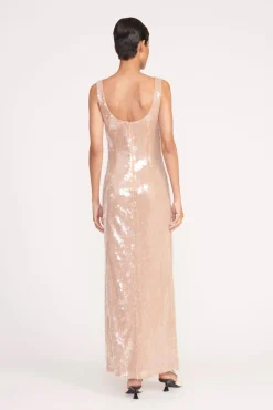 Dresses<STAUD MAXI LE SABLE DRESS BEIGE