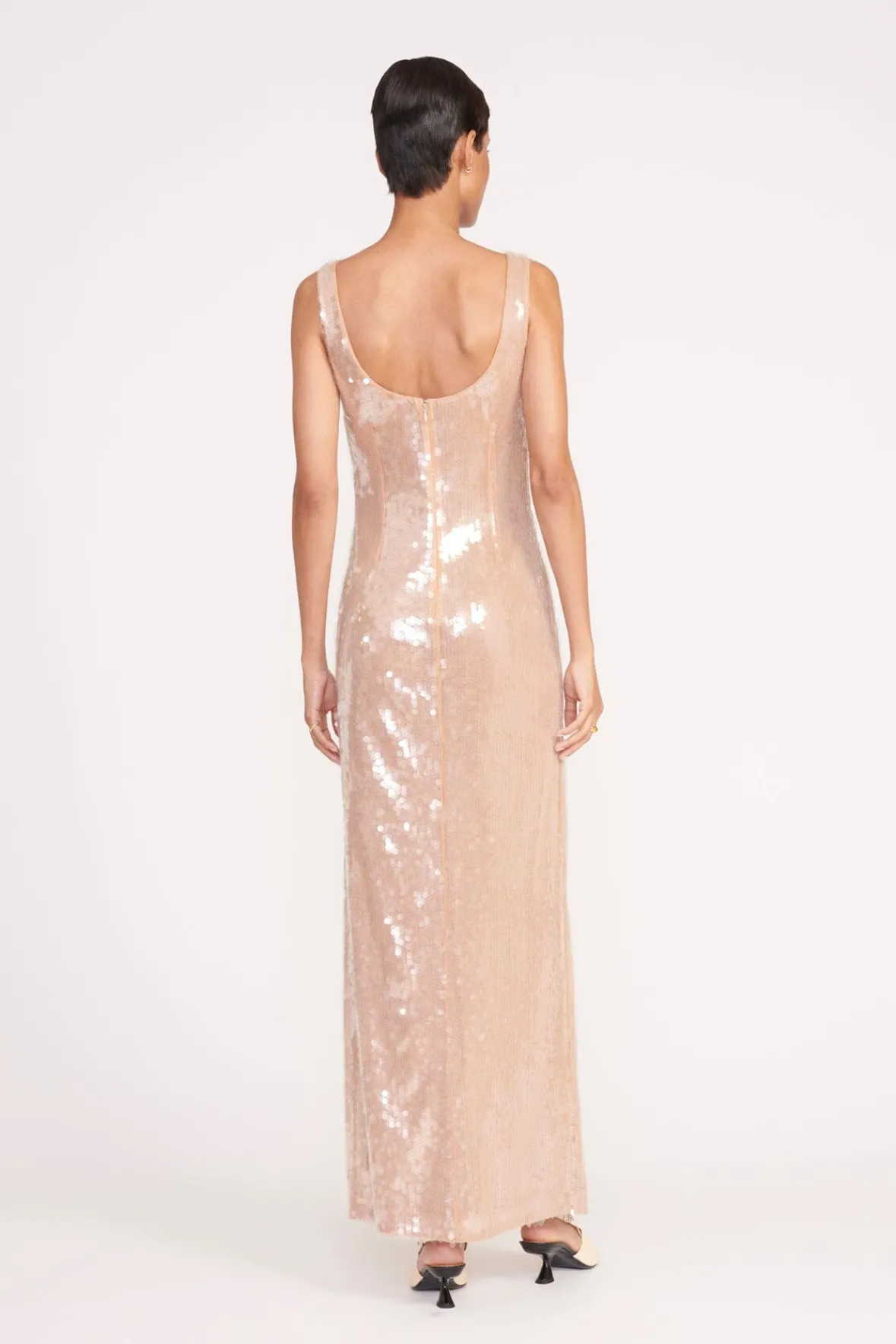 Dresses<STAUD MAXI LE SABLE DRESS BEIGE