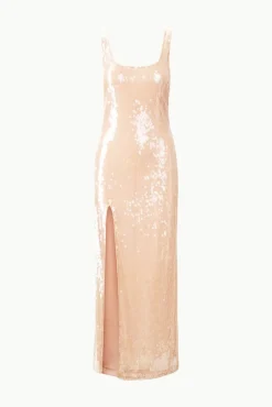 Dresses<STAUD MAXI LE SABLE DRESS BEIGE