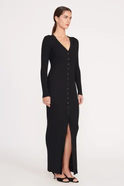 Best Sellers|Dresses<STAUD MAXI SHOKO SWEATER BLACK