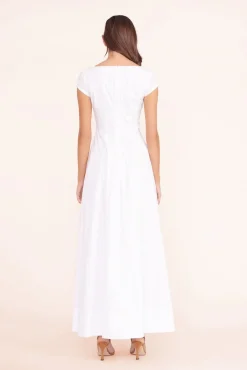 Poplin Shop|The Wells Dress<STAUD MAXI SHORT SLEEVE WELLS DRESS   WHITE