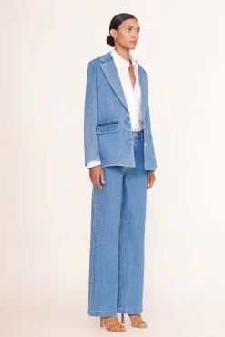 Denim|Outerwear & Jackets<STAUD MAXWELL BLAZER  MEDIUM WASH MEDIUMWASH