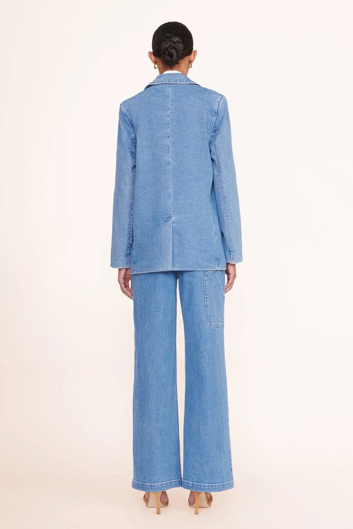 Denim|Outerwear & Jackets<STAUD MAXWELL BLAZER MEDIUM WASH MEDIUMWASH