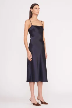 Essentials|Dresses<STAUD MEANDER DRESS   NAVY