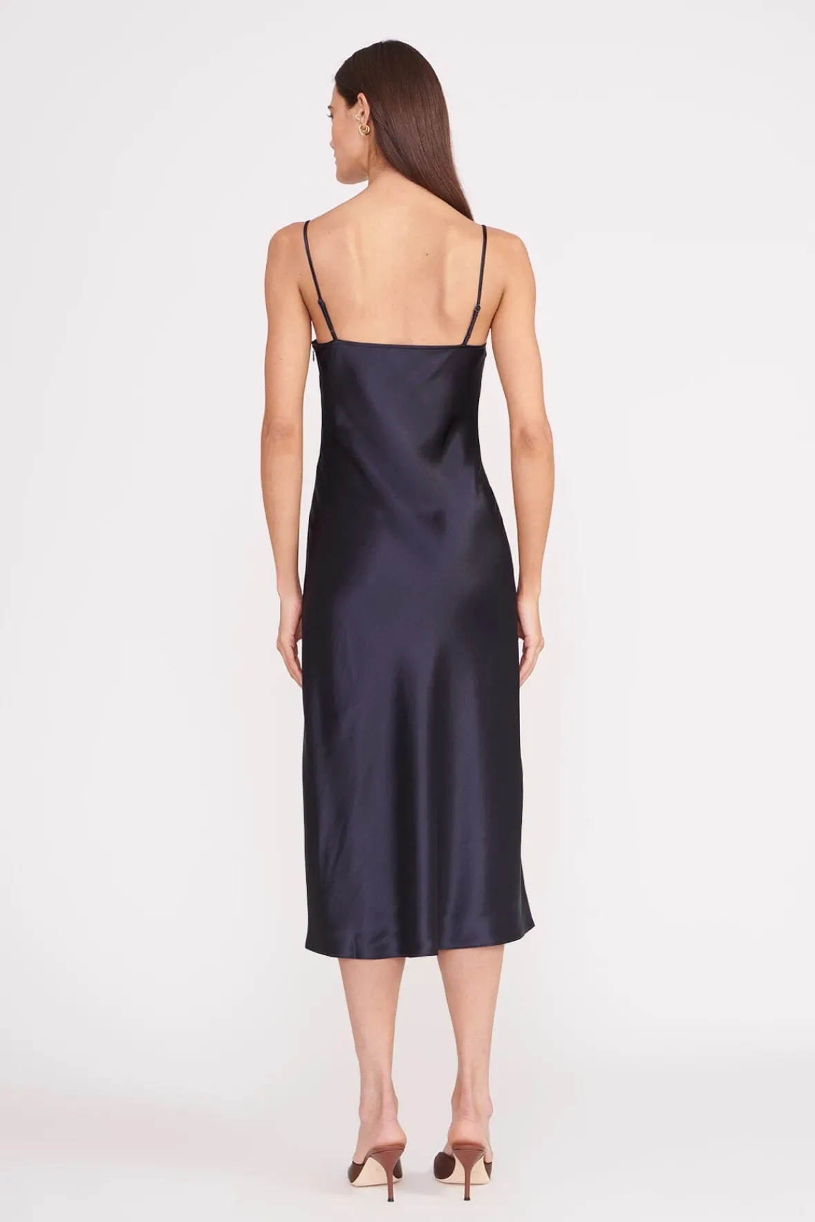 Essentials|Dresses<STAUD MEANDER DRESS NAVY