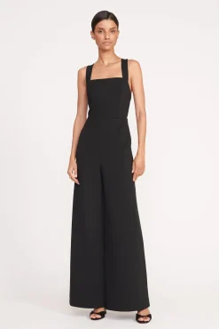 Dresses<STAUD MEKAYLA JUMPSUIT   BLACK