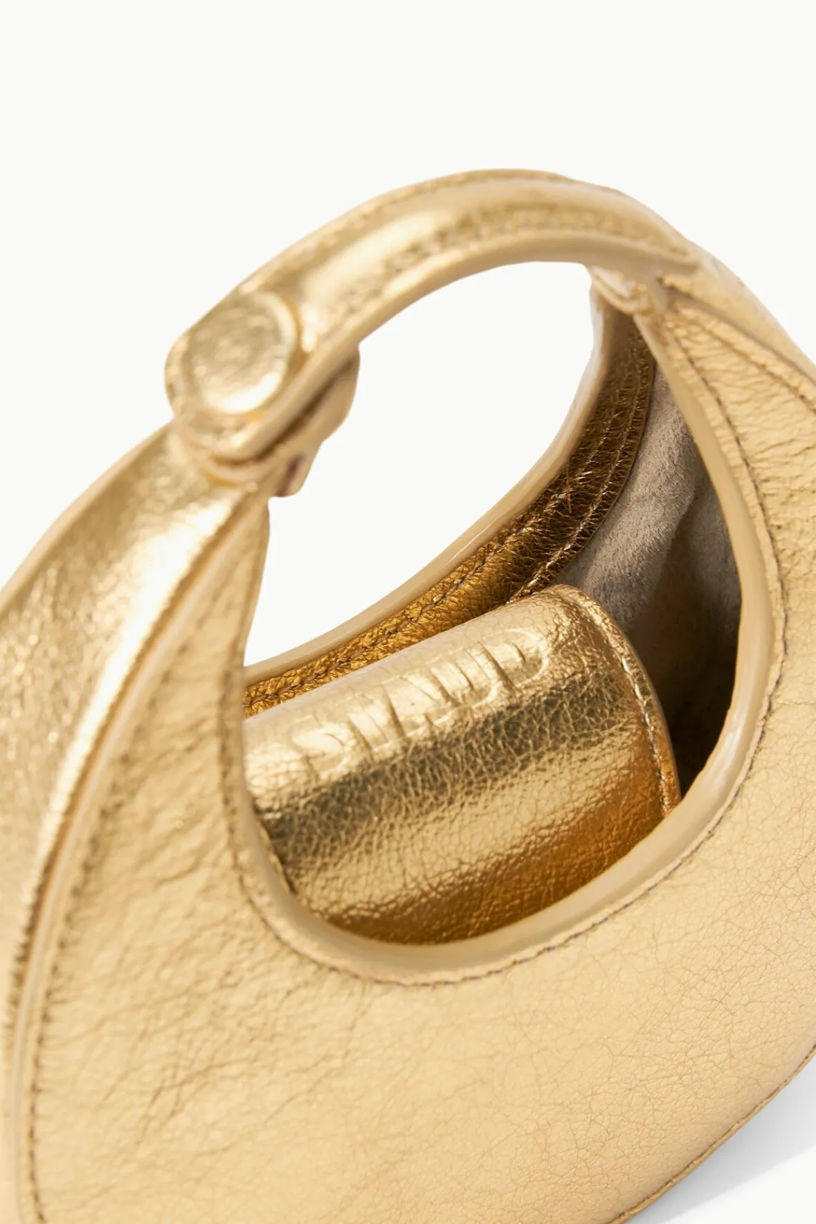 Moon<STAUD MICRO MOON BAG GOLD