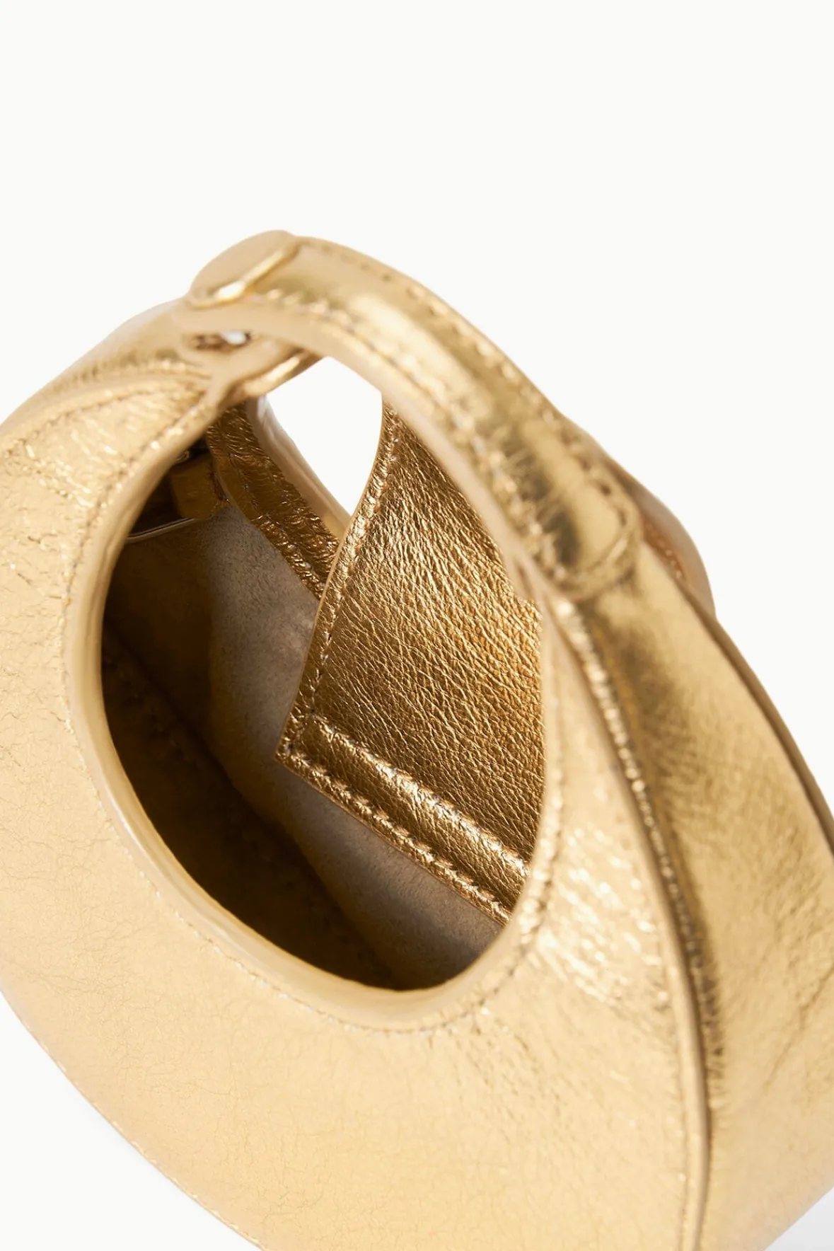 Moon<STAUD MICRO MOON BAG GOLD
