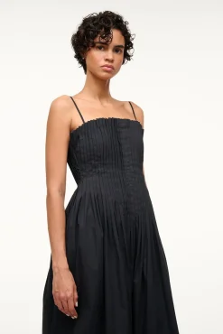 Poplin Shop|Dresses<STAUD MIDI BELLA DRESS   BLACK