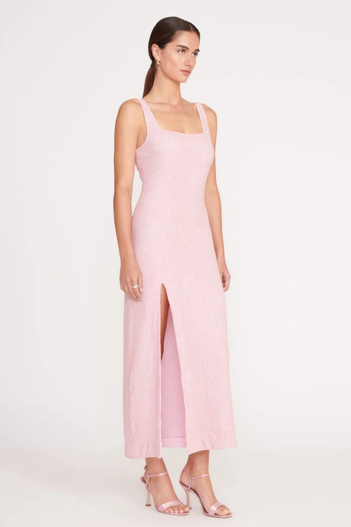 Dresses<STAUD MIDI LE SABLE DRESS CHERRY BLOSSOM CHERRYBLOSSOM