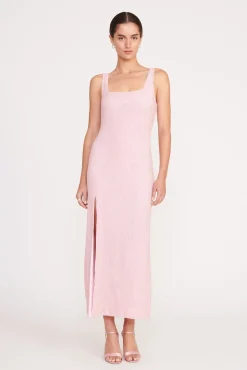 Dresses<STAUD MIDI LE SABLE DRESS CHERRY BLOSSOM CHERRYBLOSSOM