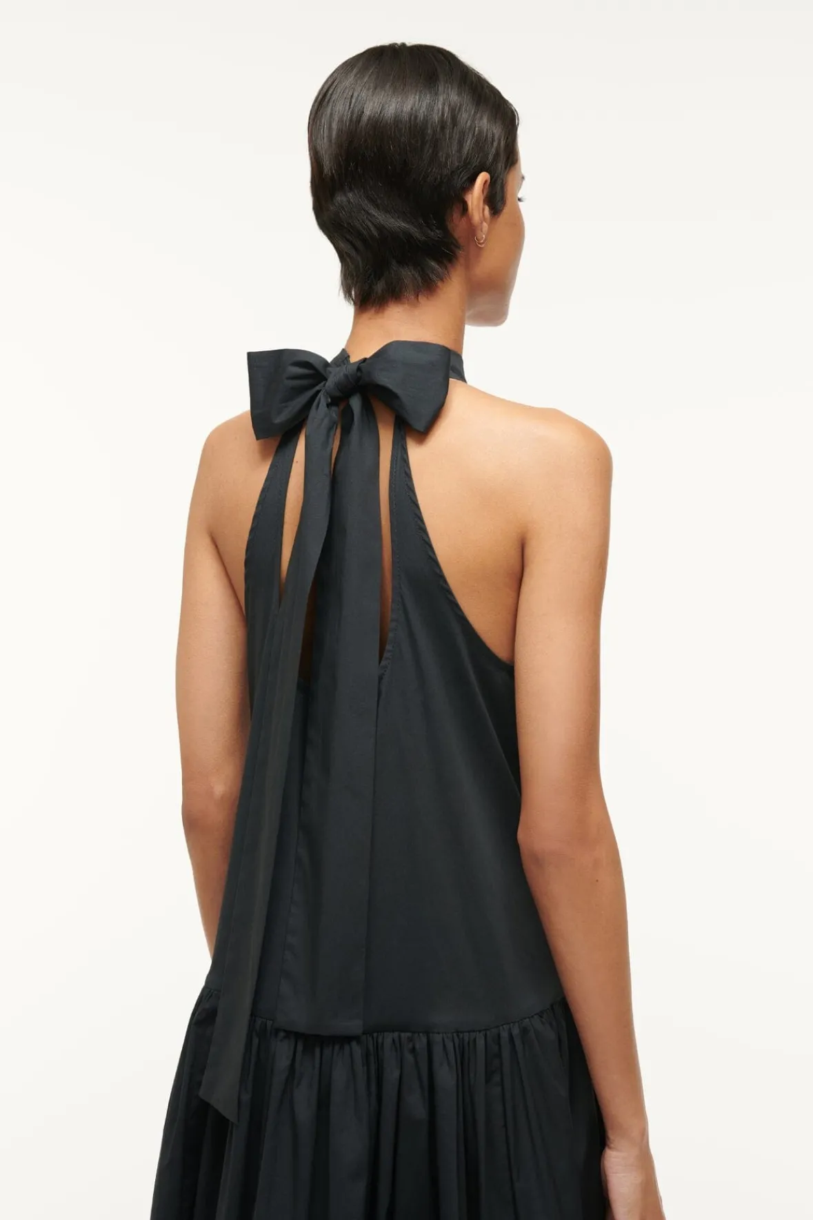 Poplin Shop|Dresses<STAUD MIDI MARLOWE DRESS BLACK