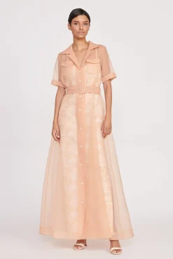 Dresses<STAUD MILLIE DRESS BEIGE IVORY TOILE BEIGEIVORYTOILE