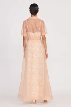 Dresses<STAUD MILLIE DRESS  BEIGE IVORY TOILE BEIGEIVORYTOILE