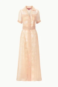 Dresses<STAUD MILLIE DRESS  BEIGE IVORY TOILE BEIGEIVORYTOILE