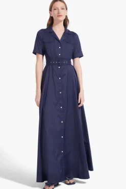 Dresses<STAUD MILLIE DRESS NAVY