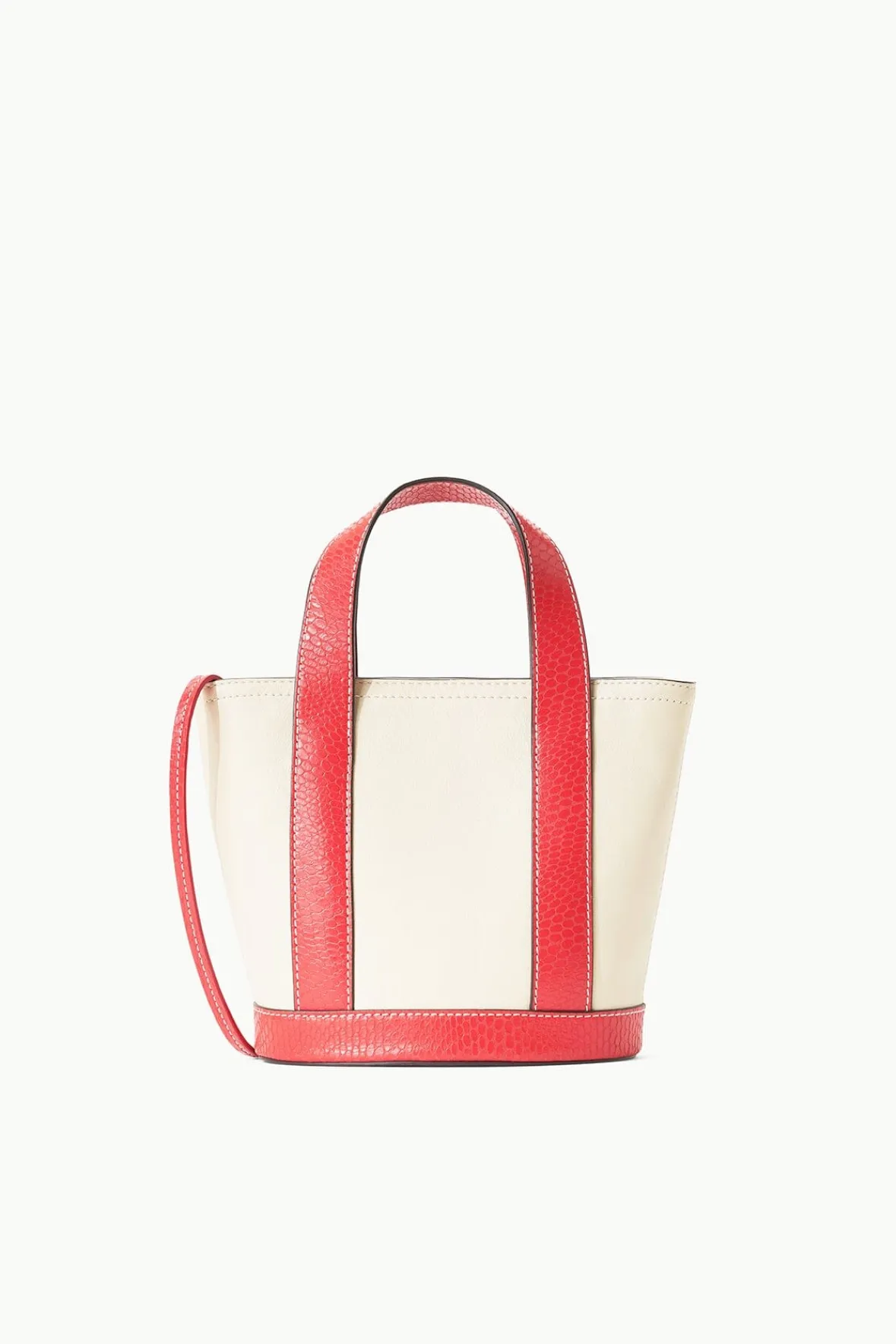 Allora|Totes<STAUD MINI ALLORA TOTE CREAM RED ROSE CREAMREDROSE