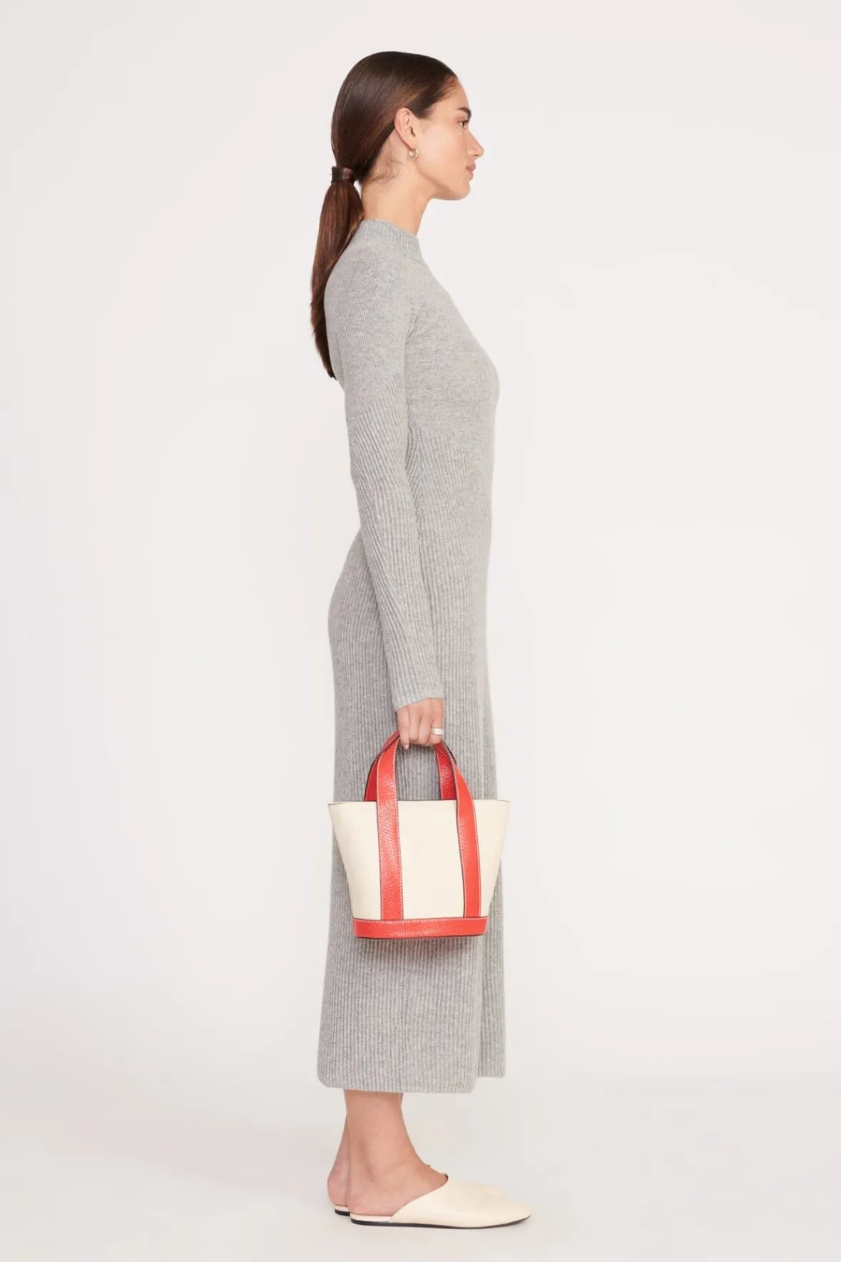 Allora|Totes<STAUD MINI ALLORA TOTE CREAM RED ROSE CREAMREDROSE