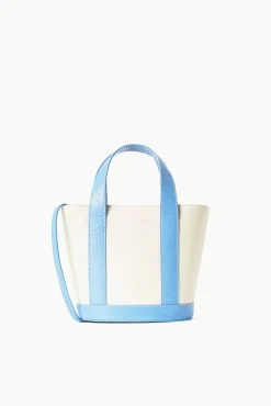 Allora|Totes<STAUD MINI ALLORA TOTE  CREAM BLUE STAUDBLUE