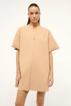 Dresses<STAUD MINI AMIGONI DRESS   FAWN