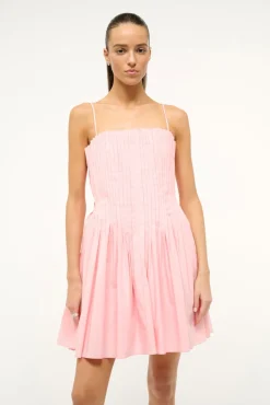 Poplin Shop|Dresses<STAUD MINI BELLA DRESS  PEARL PINK PEARLPINK