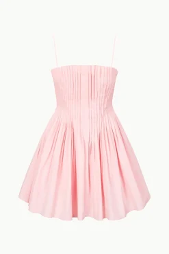 Poplin Shop|Dresses<STAUD MINI BELLA DRESS  PEARL PINK PEARLPINK