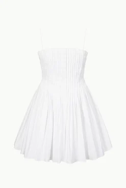 Poplin Shop|Dresses<STAUD MINI BELLA DRESS   WHITE