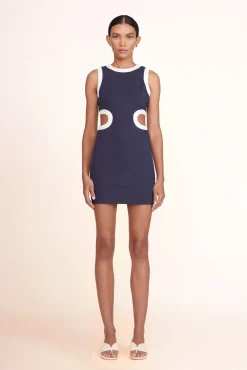 Dresses<STAUD MINI DOLCE DRESS NAVY WHITE NAVYWHITE