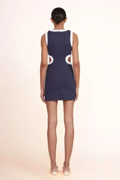 Dresses<STAUD MINI DOLCE DRESS NAVY WHITE NAVYWHITE