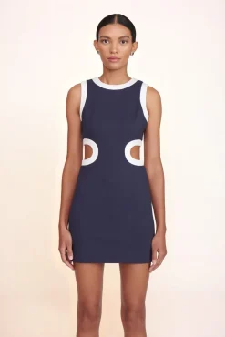 Dresses<STAUD MINI DOLCE DRESS NAVY WHITE NAVYWHITE