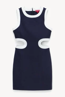 Dresses<STAUD MINI DOLCE DRESS NAVY WHITE NAVYWHITE