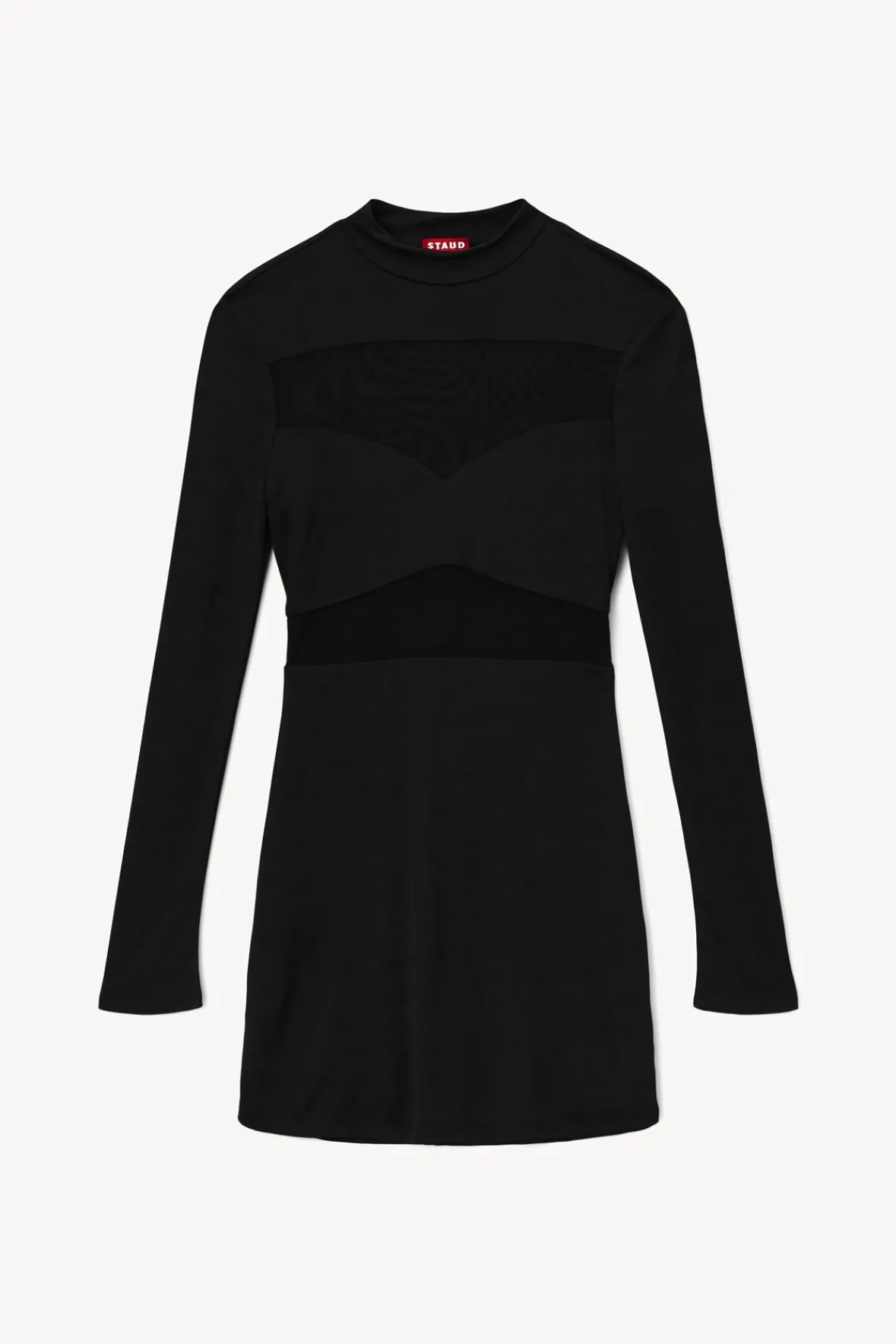 Dresses<STAUD MINI FALCON DRESS BLACK