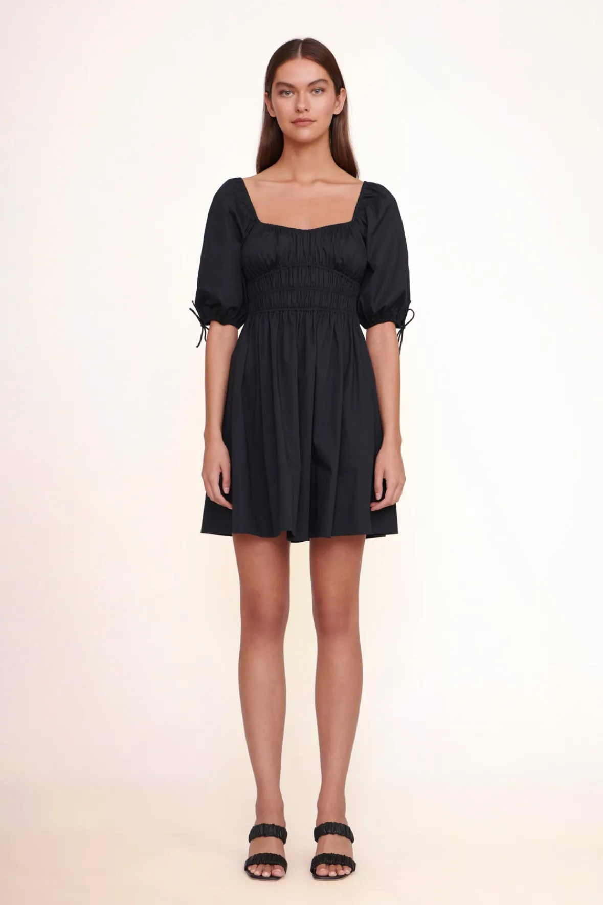 Poplin Shop<STAUD MINI FAYE DRESS BLACK