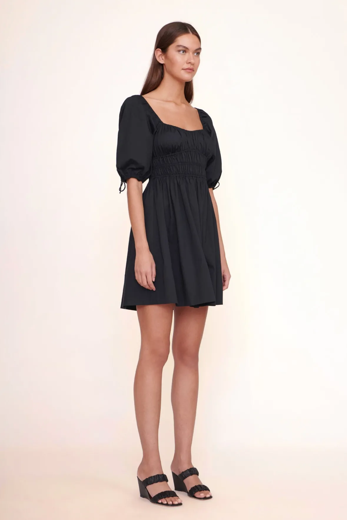 Poplin Shop<STAUD MINI FAYE DRESS BLACK