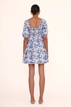 Dresses<STAUD MINI FAYE DRESS  BLUE TOILE BLUETOILE