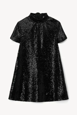 Dresses<STAUD MINI ILANA DRESS SEQUINS BLACK